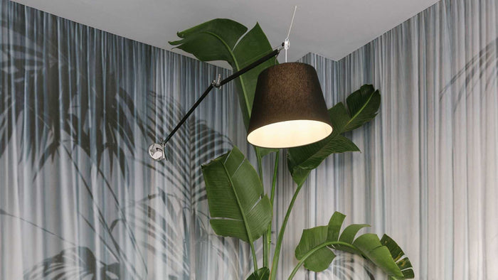 Tolomeo Mega wandlamp retrofit dimmer alu grijs satijn 42