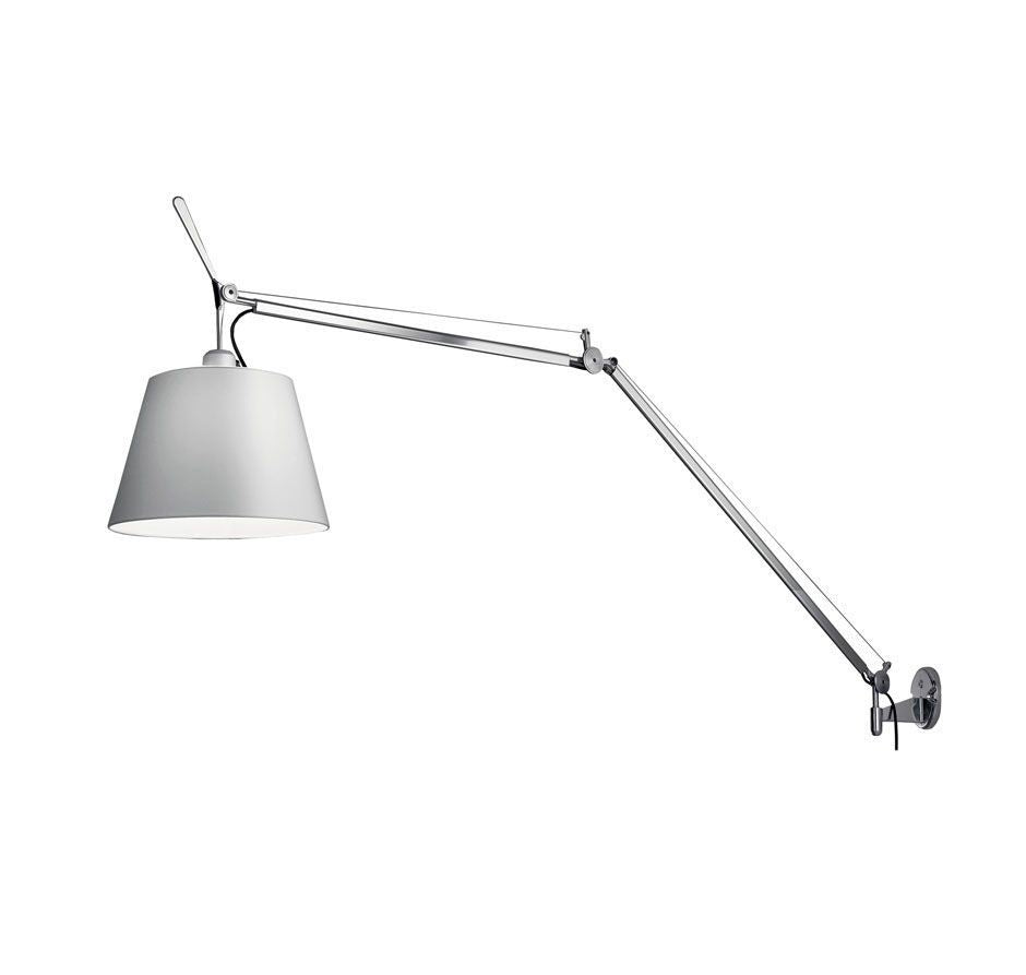 Tolomeo Mega wandlamp retrofit dimmer alu grijs satijn 32