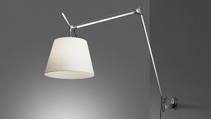 Tolomeo Mega wandlamp retrofit dimmer alu grijs satijn 32