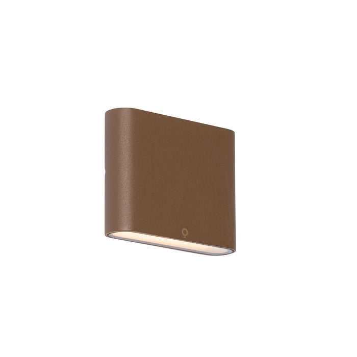 QAZQA Moderne buiten wandlamp roestbruin 11,5 cm incl. LED IP65 -