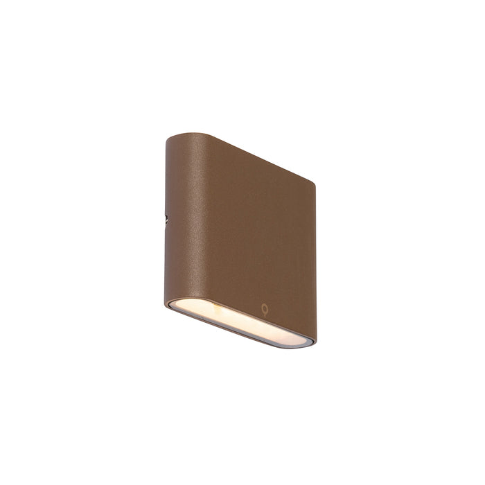 QAZQA Moderne buiten wandlamp roestbruin 11,5 cm incl. LED IP65 -