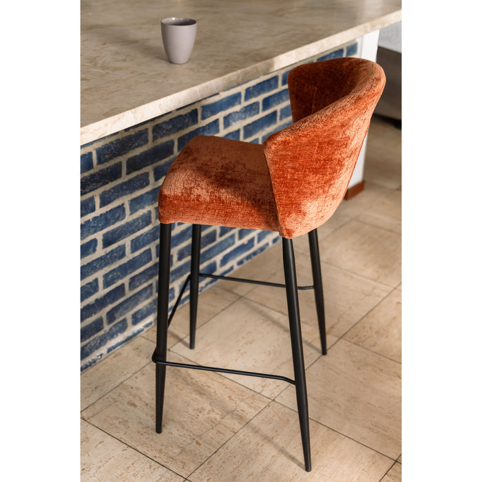 Dutchbone Georgia Kruk Counter| Barkruk Terra - Set van 2 - Rood