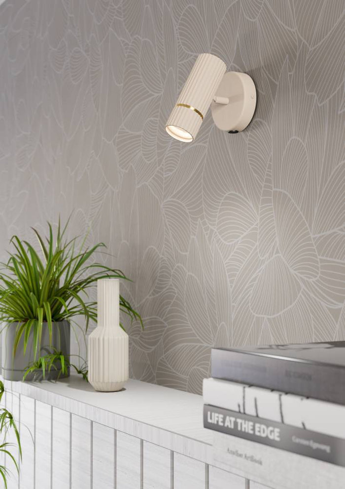 EGLO Caminia Wandlamp - GU10 - 15,5 cm - Zandkleur|Beige|Goud
