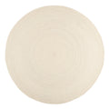 by fonQ Dots Wollen Vloerkleed Ø 240 cm  - Crème