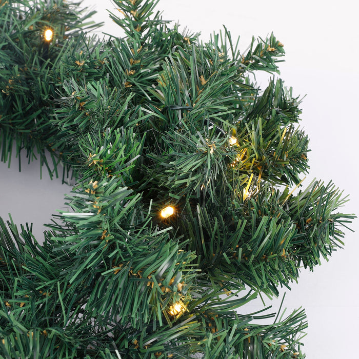 Black Box Trees Norton 2 Kunstkerstbomen|1 Kerstkrans - LED -H90xØ45cm