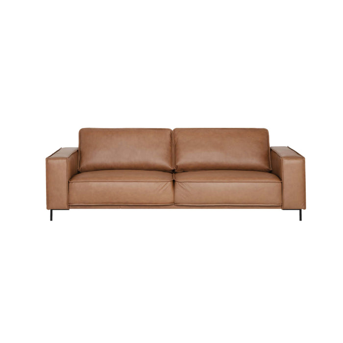 by fonQ Brisk 3-zitsbank - Buffelleer - Cognac