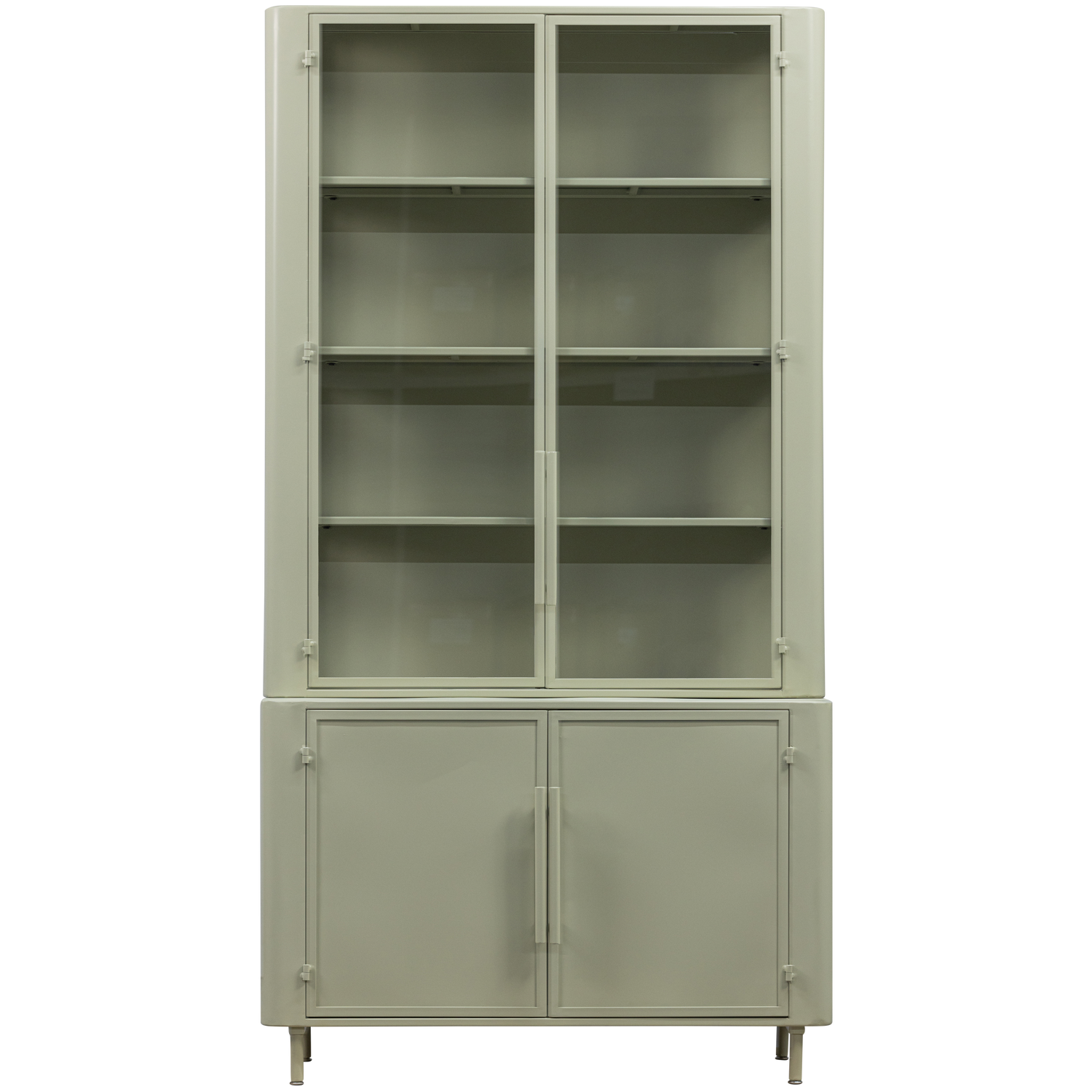 WOOOD Unlock Vitrinekast - Metaal - Greige - 210x110x45