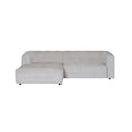 by fonQ Mush Hoekbank met Chaise Longue Links - Chenille - Ivoor