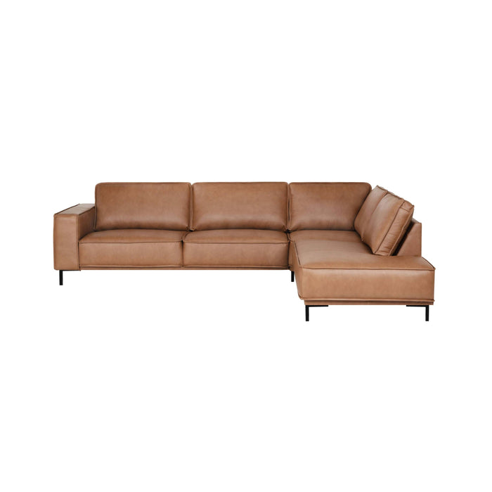 by fonQ Brisk Hoekbank Rechts - Buffelleer - Cognac