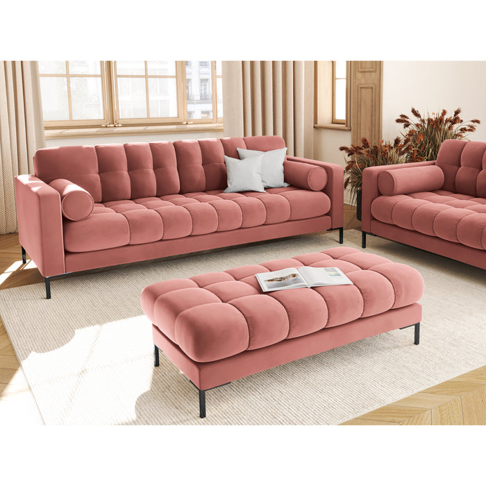 Cosmopolitan Design Bali 3-zitsbank - Roze / Zwarte Poten