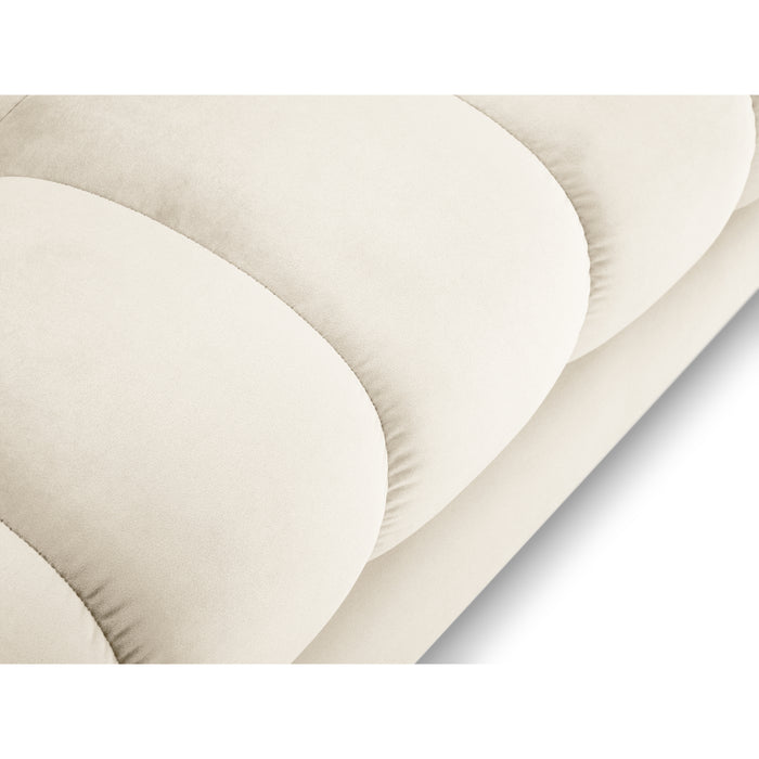 Cosmopolitan Design Bali Hoekbank met Chaise Longue Links - Lichtbeige / Goud