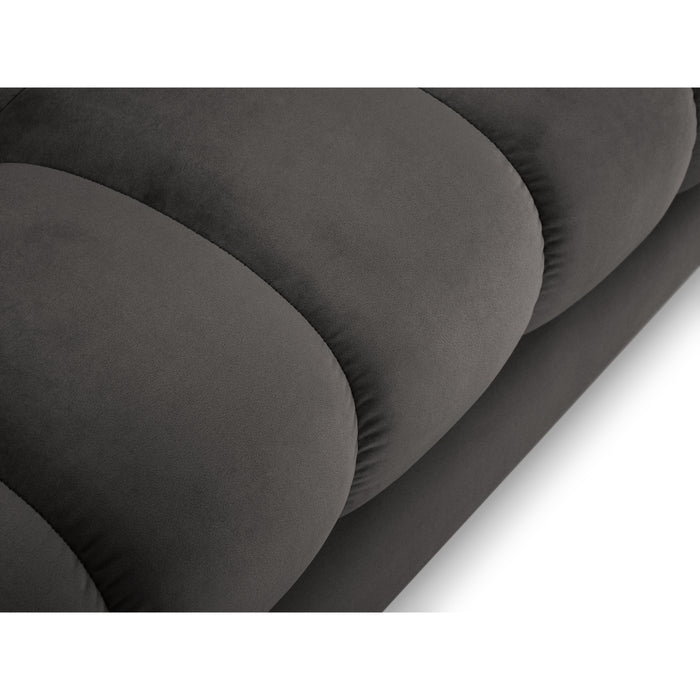 Cosmopolitan Design Bali Hoekbank met Chaise Longue Links - Donkergrijs / Goud