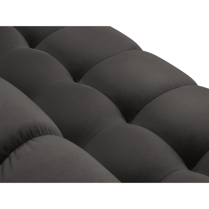 Cosmopolitan Design Bali Hoekbank met Chaise Longue Links - Donkergrijs / Goud
