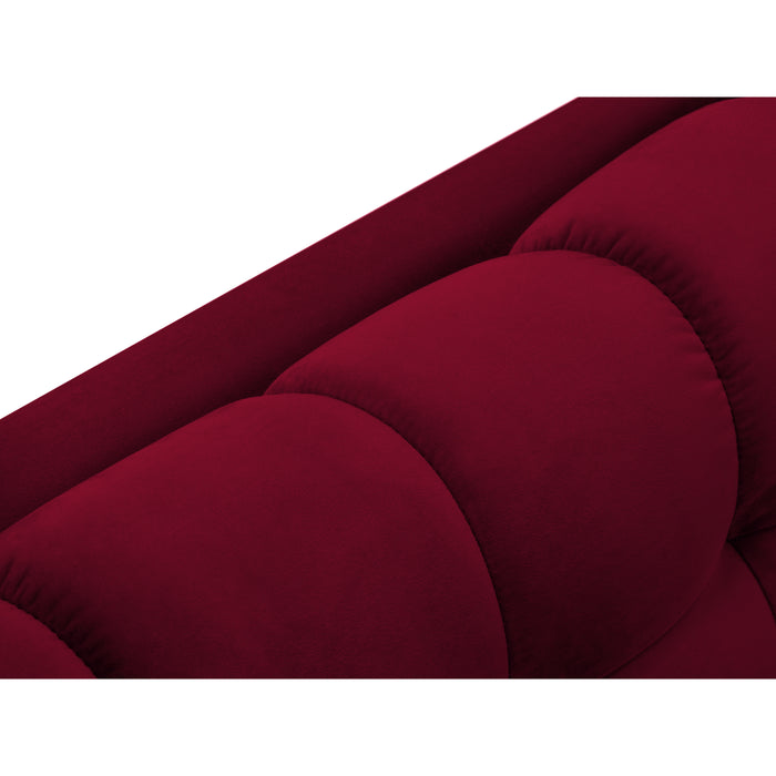 Cosmopolitan Design Bali Hoekbank met Chaise Longue Links - Wijnrood / Goud