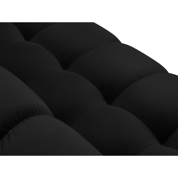 Cosmopolitan Design Bali Hoekbank met Chaise Longue Links - Zwart / Zwart