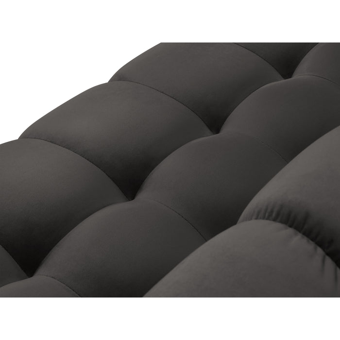 Cosmopolitan Design Bali Hoekbank met Chaise Longue Rechts - Donkergrijs / Goud