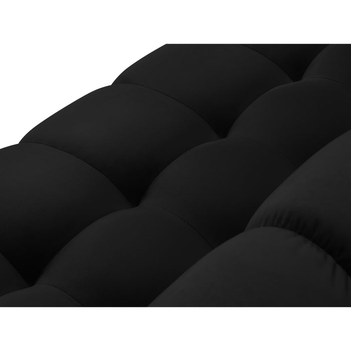 Cosmopolitan Design Bali Hoekbank met Chaise Longue Rechts - Zwart / Goud
