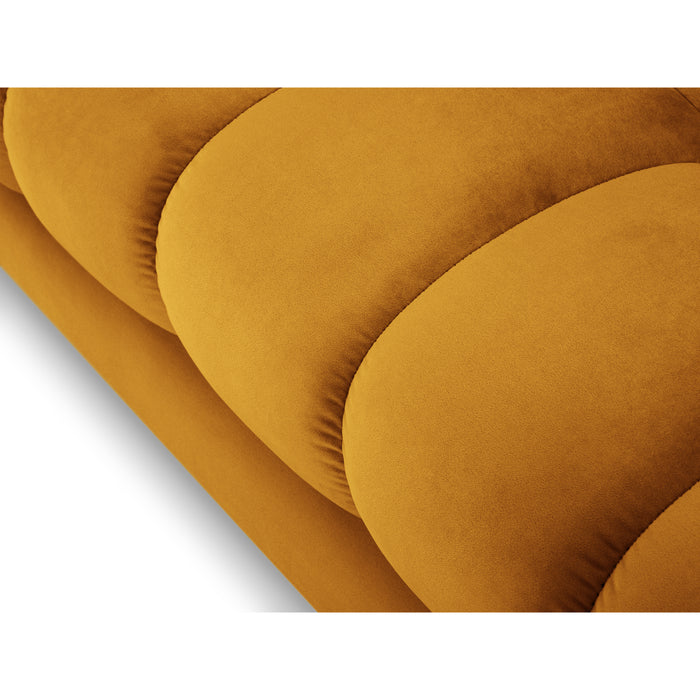 Cosmopolitan Design Bali Hoekbank met Chaise Longue Rechts - Okergeel / Goud