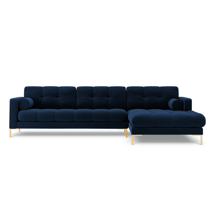 Cosmopolitan Design Bali Hoekbank met Chaise Longue Rechts - Koningsblauw / Goud