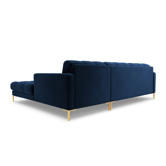 Cosmopolitan Design Bali Hoekbank met Chaise Longue Rechts - Koningsblauw / Goud