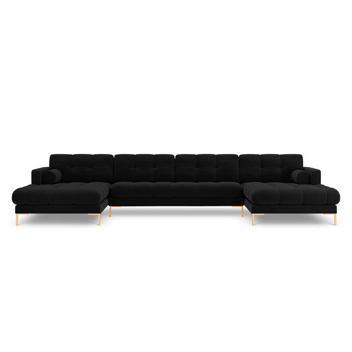 Cosmopolitan Design Bali U-bank - Zwart / Goud