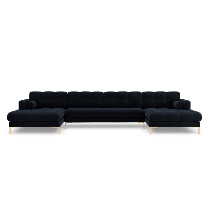 Cosmopolitan Design Bali U-bank - Donkerblauw / Goud