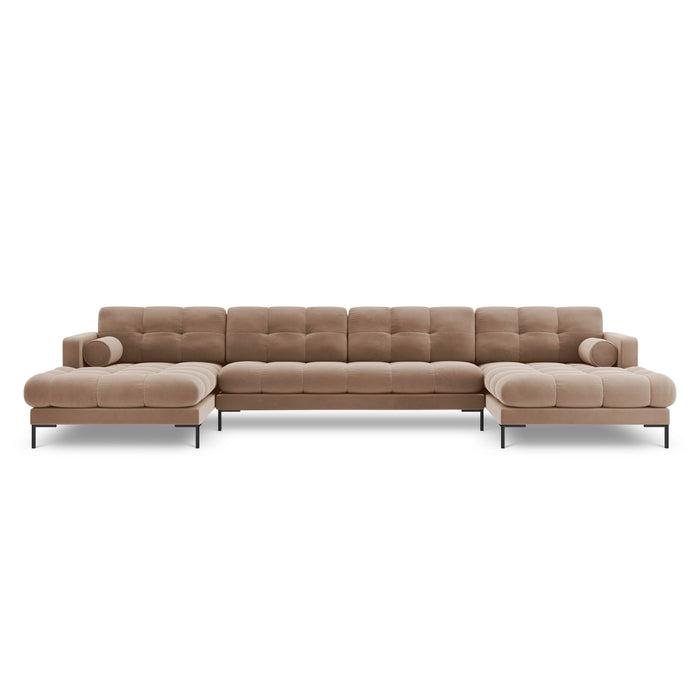 Cosmopolitan Design Bali U-bank - Taupe / Zwart