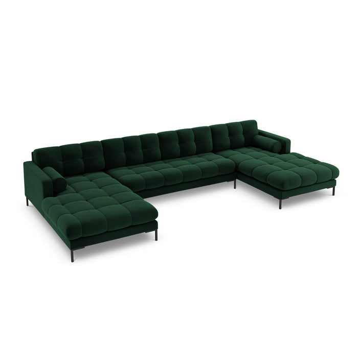 Cosmopolitan Design Bali U-bank - Flessengroen / Zwart