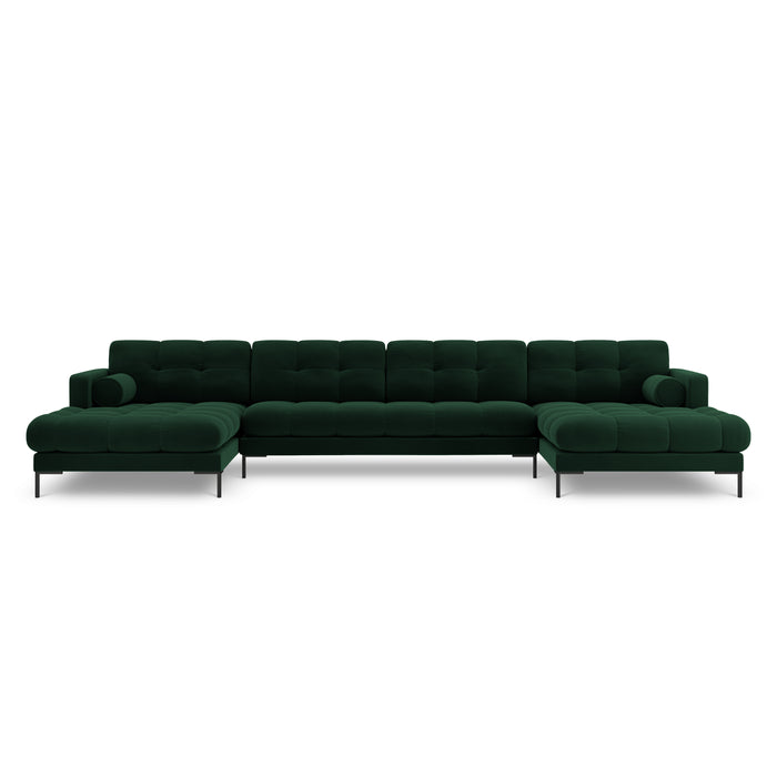 Cosmopolitan Design Bali U-bank - Flessengroen / Zwart