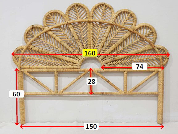 Giga Meubel - Rotan Bedwand - 160cm - Laure