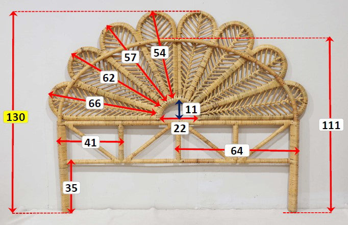 Giga Meubel - Rotan Bedwand - 160cm - Laure