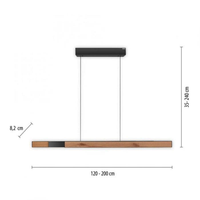 Neuhaus PURE® Hanglamp PURE MOTO-RISE e-Slide & e-Lift Black Wood