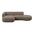 by fonQ Soft Ottomane Bank Rechts - Bouclé - Taupe
