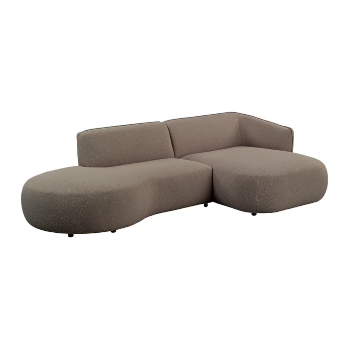 by fonQ Soft Ottomane Bank Links - Bouclé - Taupe