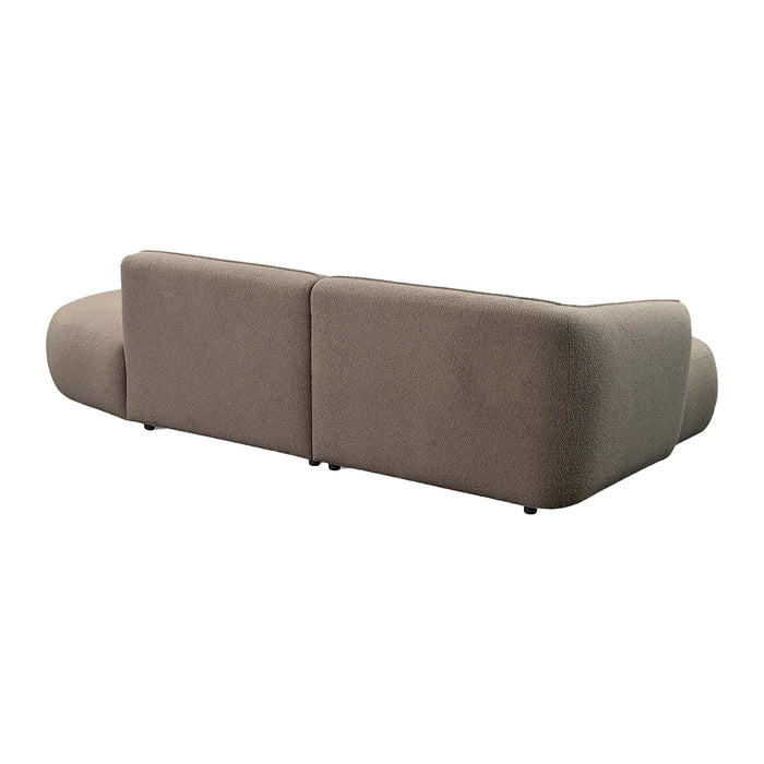 by fonQ Soft Ottomane Bank Rechts - Bouclé - Taupe