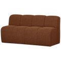 WOOOD Mojo Eetbankje Met Rugleuning 164 cm Mojo - Bouclé - Roest Bruin