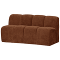 WOOOD Mojo Eetbankje Met Rugleuning 164 cm Mojo - Ribstof -Roest Bruin