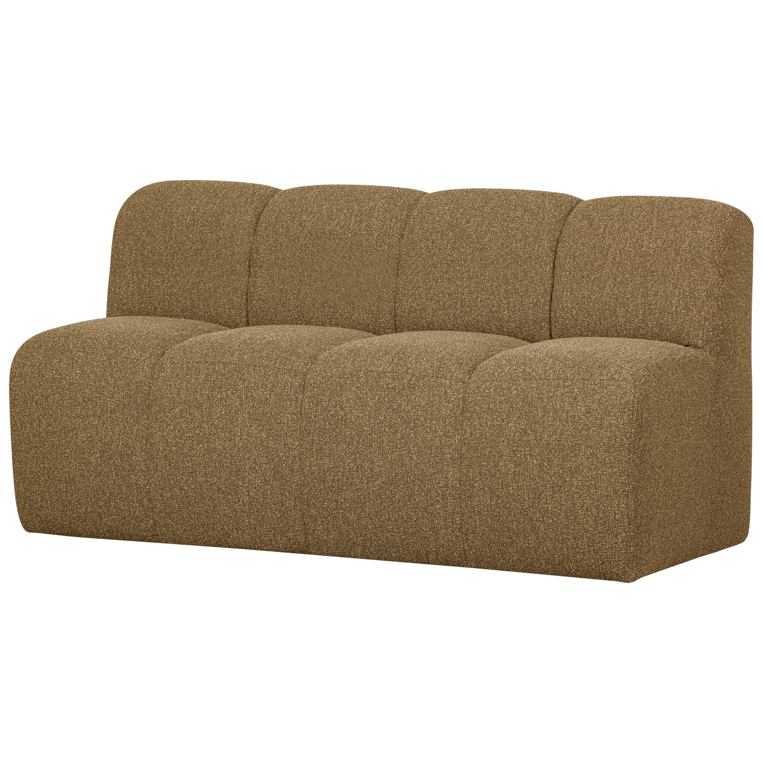 WOOOD Mojo Eetbankje Met Rugleuning 164 cm Mojo - Bouclé - Geel|Bruin