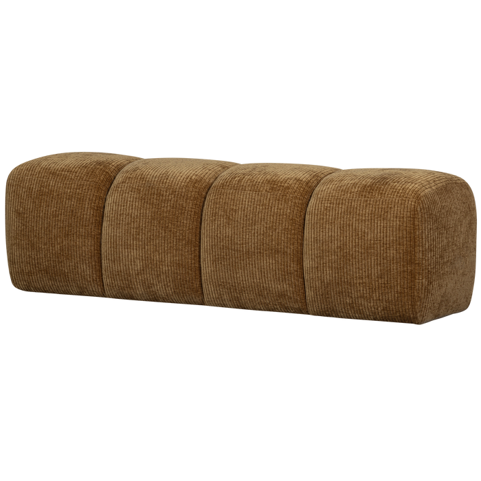 WOOOD Mojo Eetbankje 164 cm Mojo - Ribstof - Honing Geel - 49x164x45
