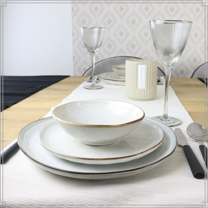OTIX Ontbijtborden Bordenset 6 Persoons Beige Dessertborden 21cm Ke...