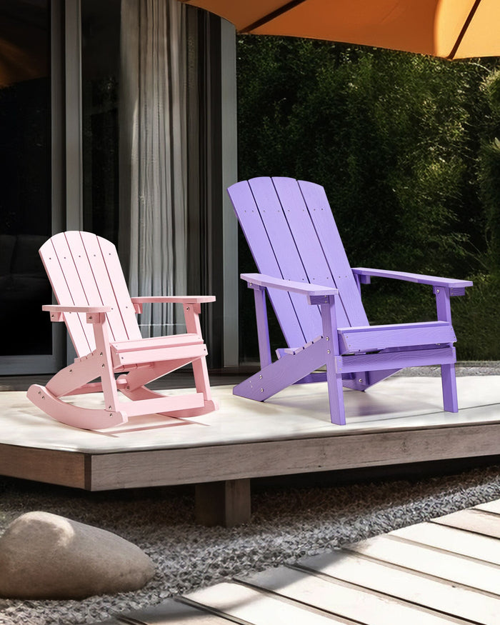Beliani - ADIRONDACK - Kinderschommelstoel - Roze - Kunsthout
