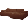 WOOOD Mojo Chaise Longue Bank Rechts - Bouclé - Roest Bruin Melange