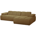 WOOOD Mojo Chaise Longue Bank Rechts - Bouclé - Geel|Bruin Melange