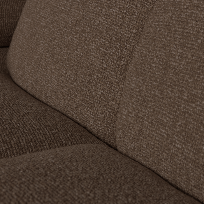 WOOOD Mojo Chaise Longue Bank Rechts - Bouclé - Bruin Melange
