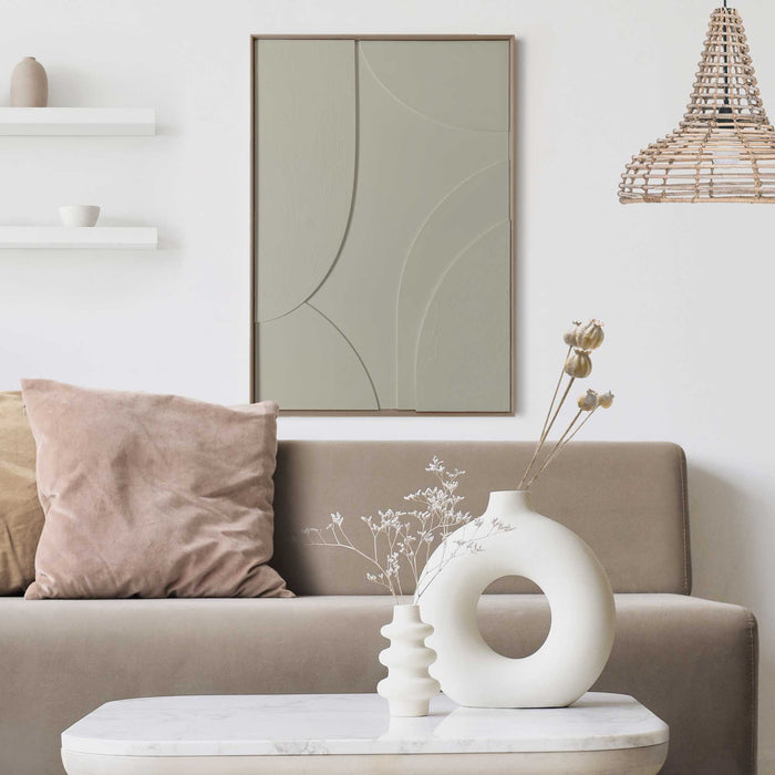 Reinders - Terrace Sage Green - Relief Art Schilderij 70x50cm Hout