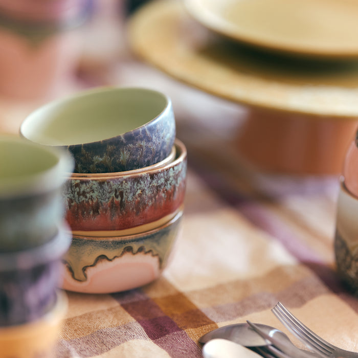 HKliving 70's Dessert Kommen Ø 12,5 cm - Set van 4 - Harbour