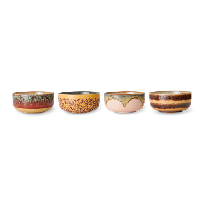 HKliving 70's Dessert Kommen Ø 12,5 cm - Set van 4 - Harbour