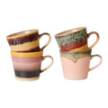 HKliving 70's Cappuccinomok 0,3 L - Set van 4 - Vista