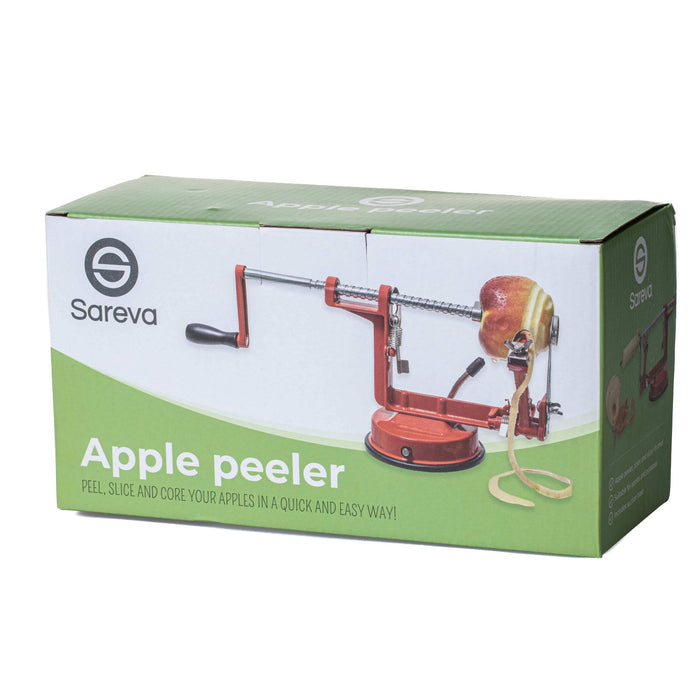 Sareva Appelschilmachine | Aardappelschilmachine - met zuignap - Rood