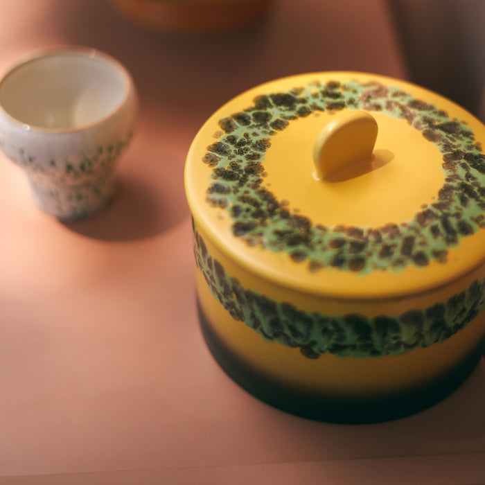 HKliving 70's Cookie Jar Voorraadpot Ø 17 cm - Kelp